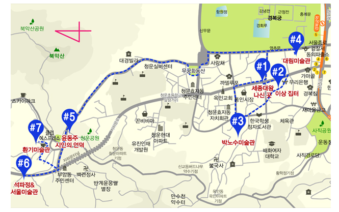 세종마을코스지도