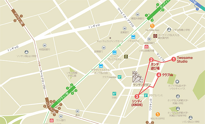 K-Pop_青春の通り_地図
